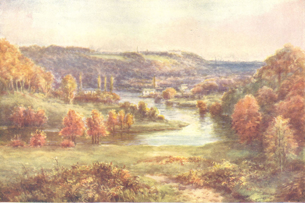 IRELAND. Leinster. The River Liffey at Darwin c1912 old antique print picture